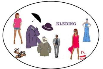 Illustratie van het thema kleding uit het beeldwoordenboek